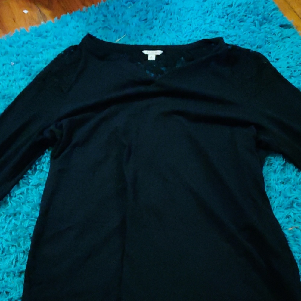 A black button down with lace